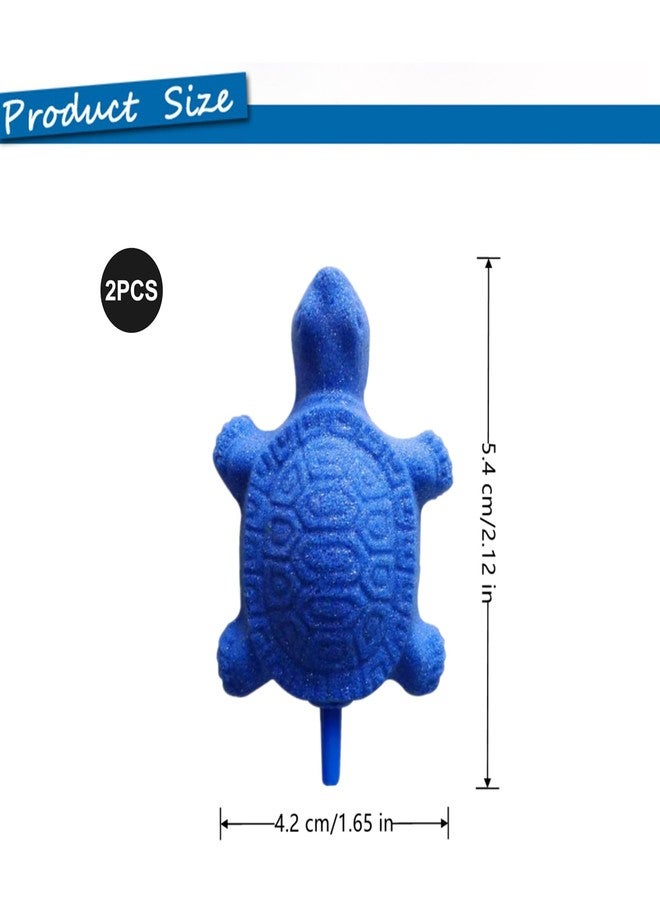 Peenbbop 2 PCS Turtle Aquarium Bubble Air Stone Professional Aquarium Aerator Fish Tank Aerator Turtle Air Stone Turtle Aquarium Accessories for Aquariums, Fish Tanks, Hydroponics(Blue) - Image 2